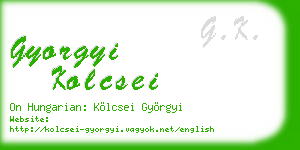 gyorgyi kolcsei business card